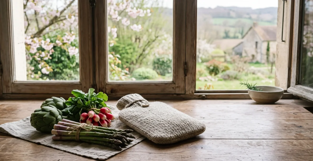 Détoxification printanière naturelle du foie représentée avec délicatesse pour illustrer une approche douce