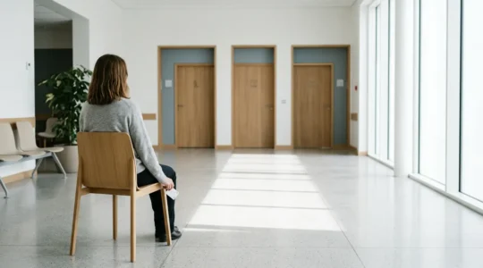 Vue d'ensemble du système de parcours de soins coordonné en France avec un patient consultant différents professionnels de santé