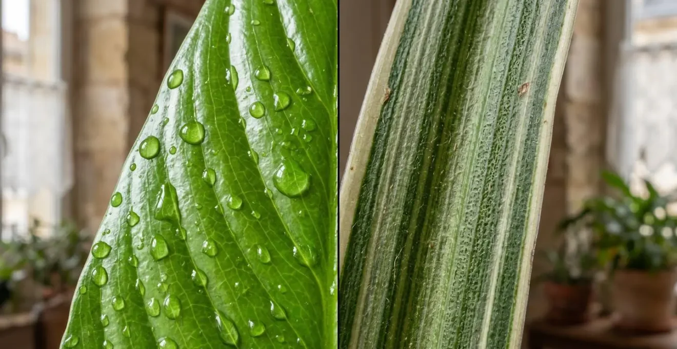 Plantes d'intérieur Spathiphyllum et Chlorophytum dans un salon lumineux français