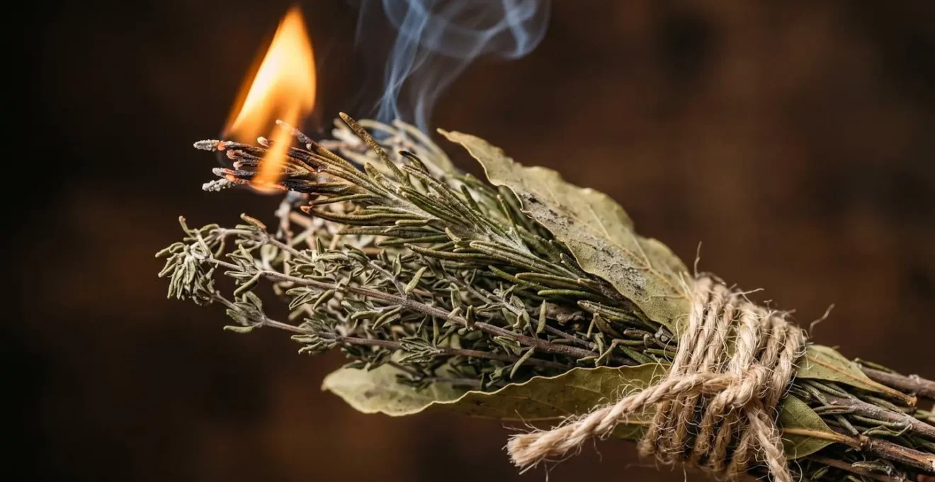 Fagot de plantes aromatiques françaises pour fumigation énergétique